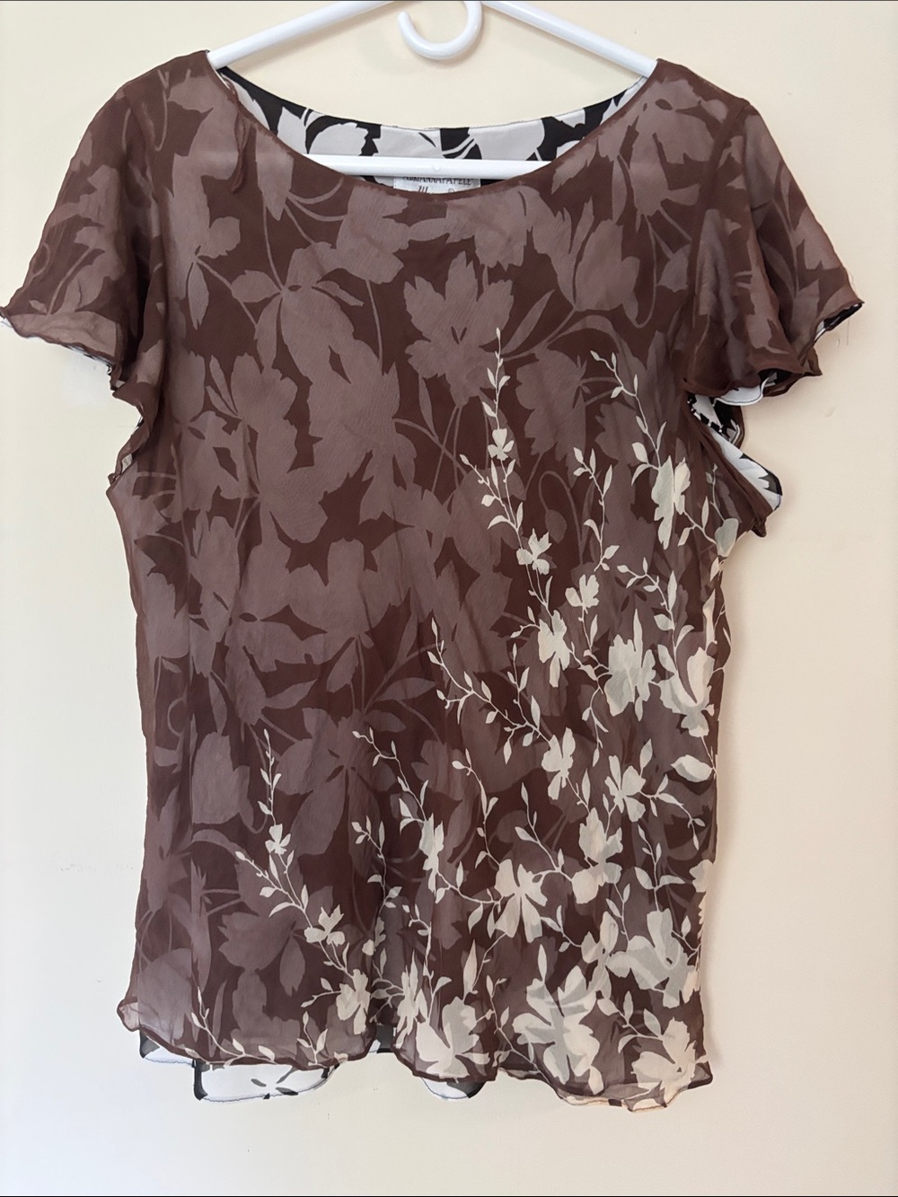 Adrianna Papell floral blouse